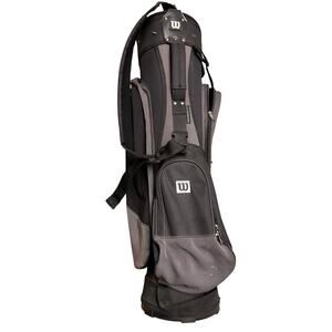 Wilson 34" Black 6 Way Cart/Carry Canvas Bag Rain Hood Carry Strap w/rain cover